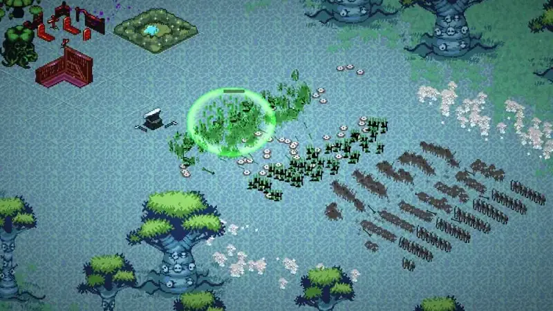 9 Kings battlefield with troops clashing during a mid-game war