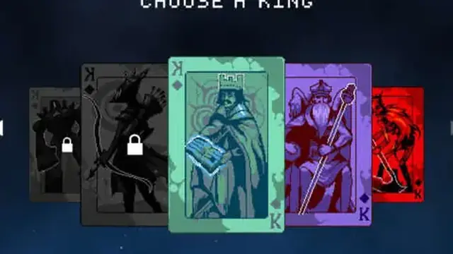 9 Kings choose a king screen with dark ruler cards for the dark magic playstyle