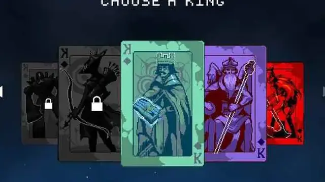 9 Kings choose a king screen with dark ruler cards for the imp-raising playstyle